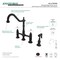 Kingston Brass KS1275PXBS Heritage Bridge Kitchen Faucet W/ Brass Sprayer, Bronze KS1275PXBS - alternate 2